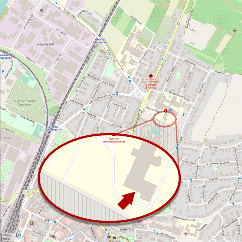 Rheumaärzte: Standort Bruchsal (OpenStreetMaps)
