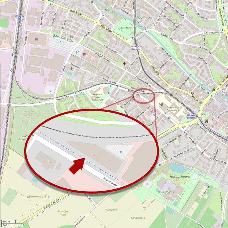Rheumaärzte: Standort Ettlingen (OpenStreetMaps)